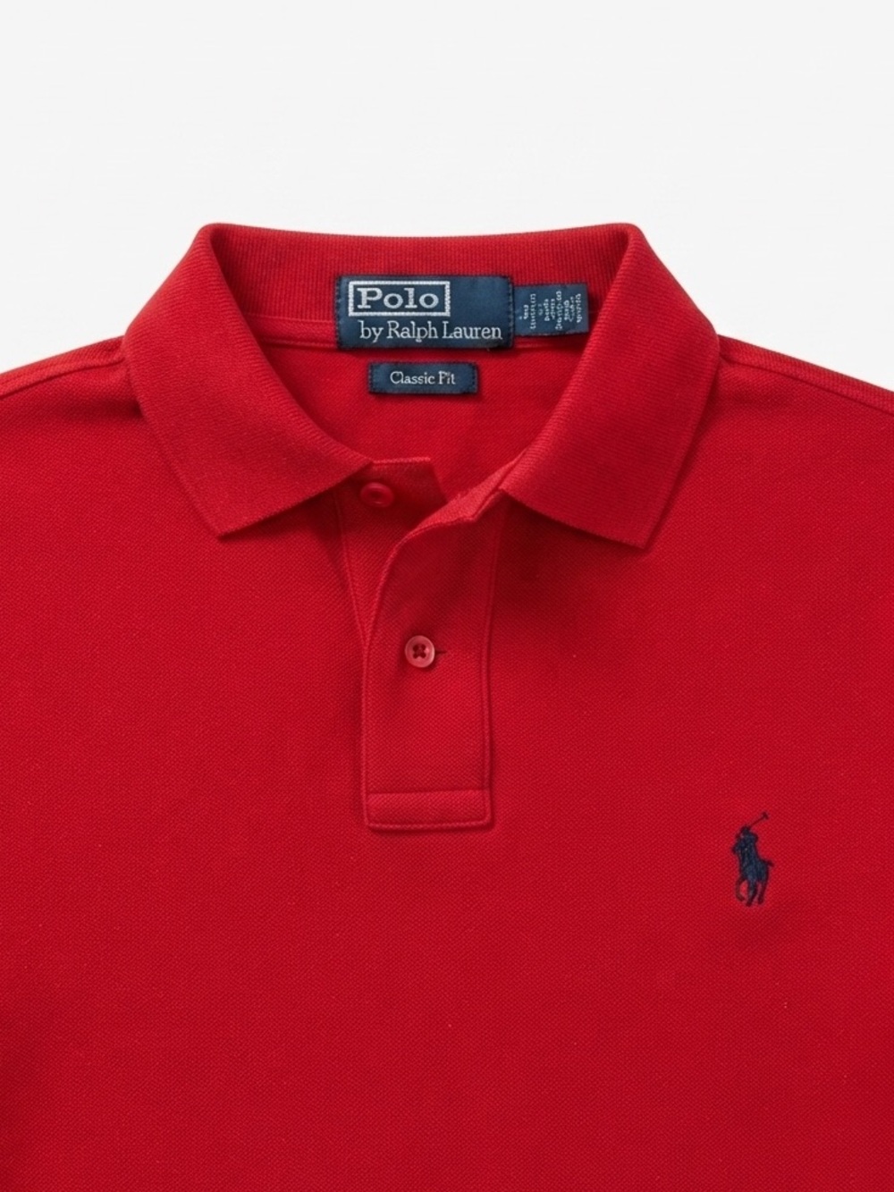Polo Ralph Lauren Pima Stretch Mesh Men’s Polo Shirt Red Size Large Preppy - Picture 3 of 9